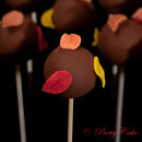 Cake pops with automn leaves