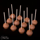 Chocolate cakepops with golden perls