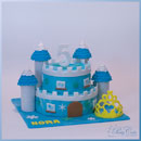 gâteau château bleu