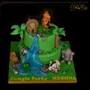 jungle party cake