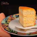 sponge cake with apricot buttercream
