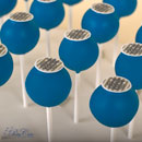 Cakepops bleus avec logo