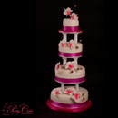 wedding cake with orchids