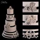 black and white wedding cake
